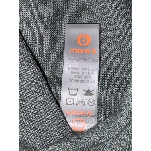 Mono B Hoodie Waffle Knit Green Long Sleeve Pullover Top Cozy Soft 1X - Picture 5 of 12